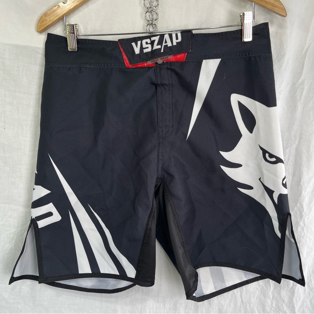 VSZAP Mens Size Medium M Muay Thai Kickboxing Jiu Jitsu Fight Shorts MMA Boxing